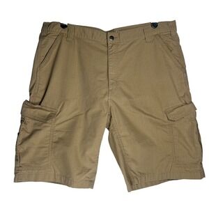 Carhartt Force Broxton Cargo Shorts Mens 42 Tan Relaxed Fit Ripstop Work Outdoor